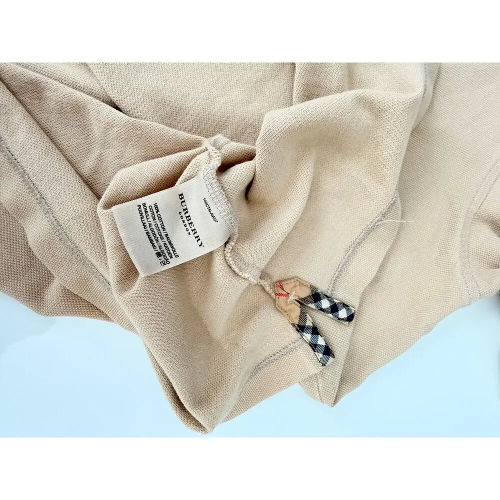 Tan Burberry Polo Shirt - Size XXL- 100% Cotton - Picture 5 of 5